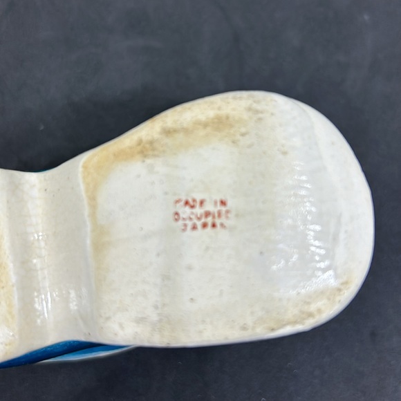 Occupied Japan Ceramic Blue Boot antique! - Picture 7 of 10
